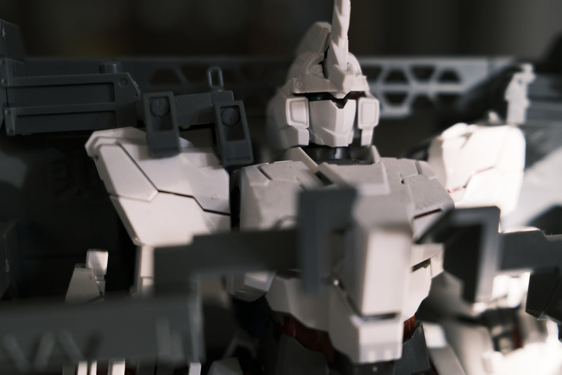 white and black robot toy