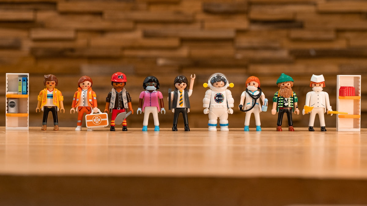a group of toy figures