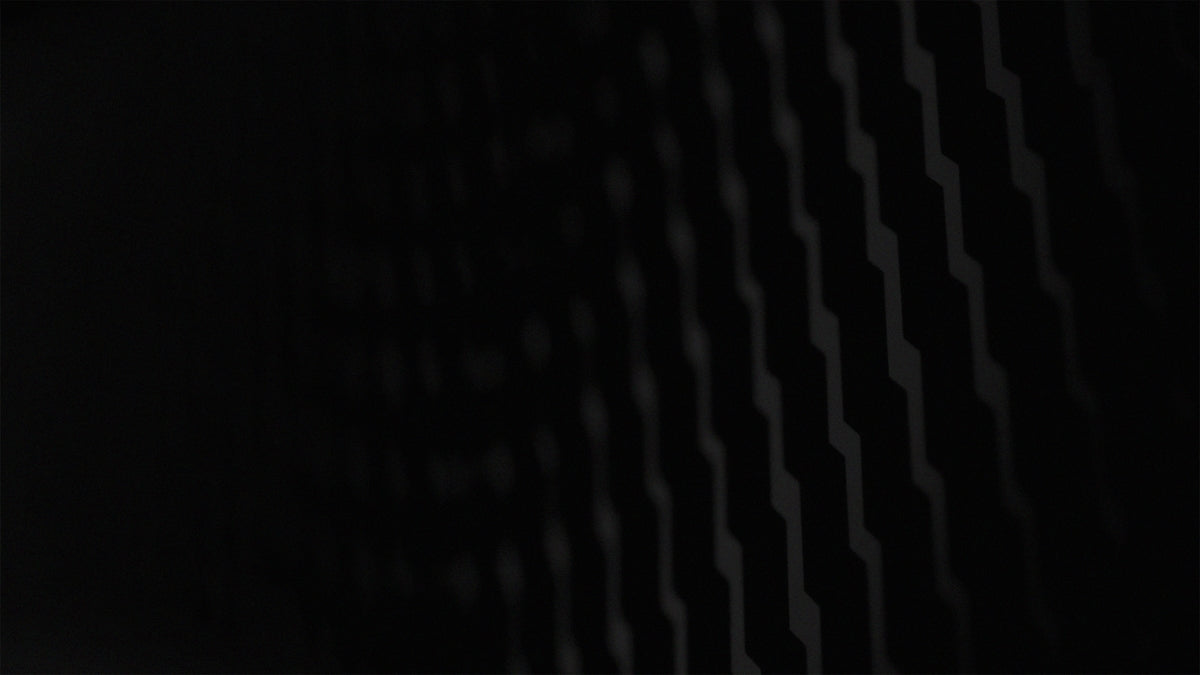 a black background with white lines