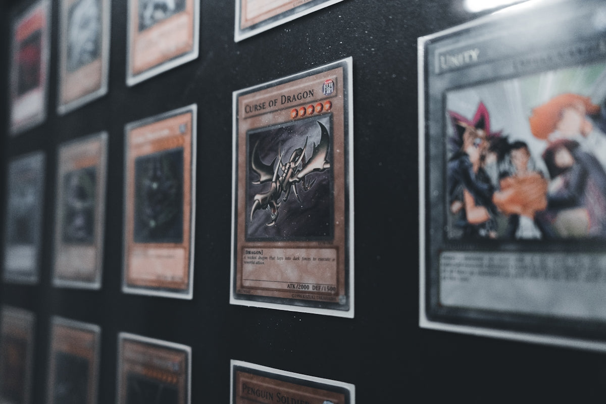 a wall with a bunch of cards on it