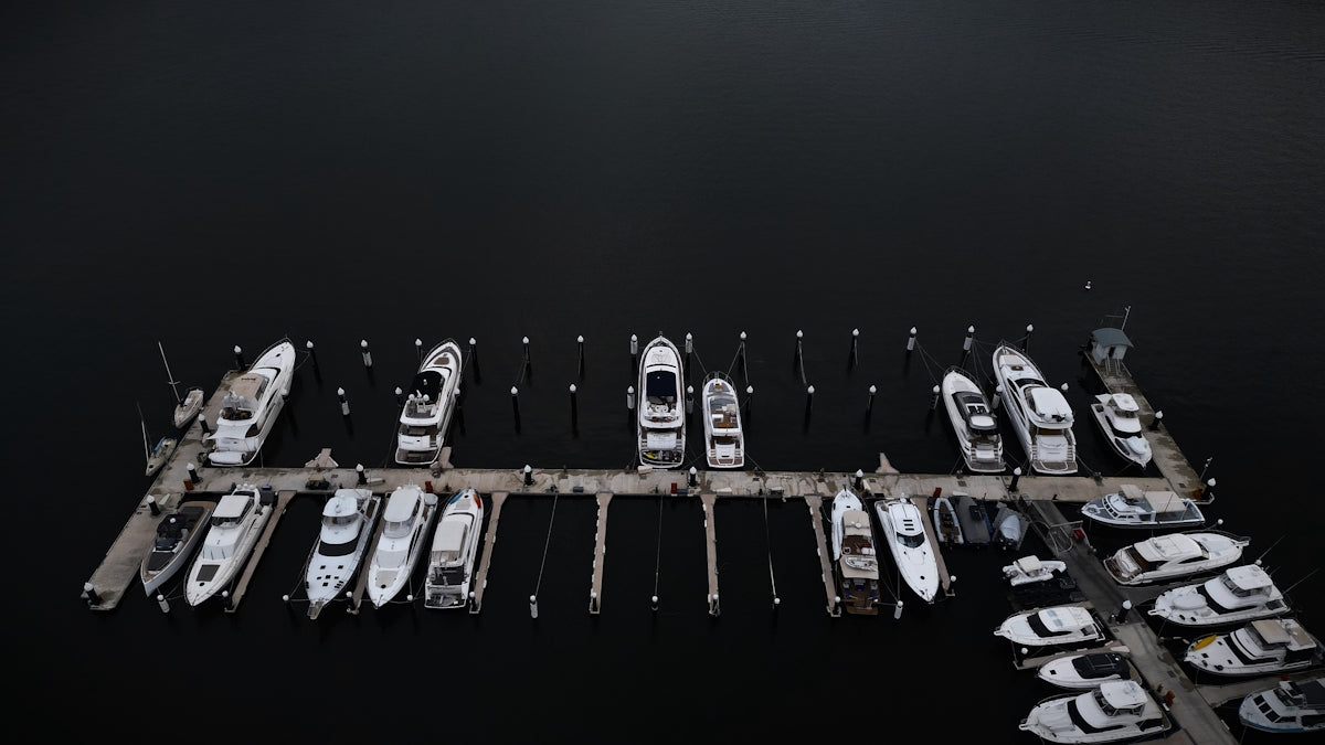 a bunch of boats that are sitting in the water