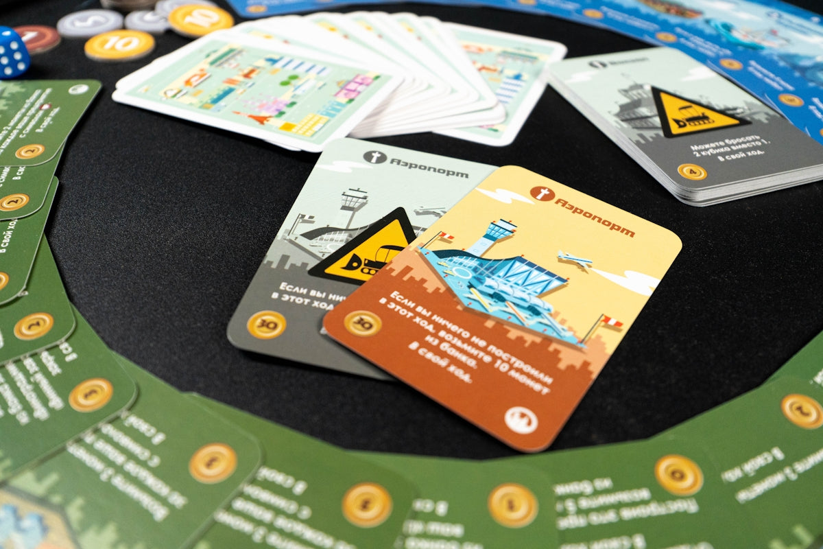 a close up of a card game on a table