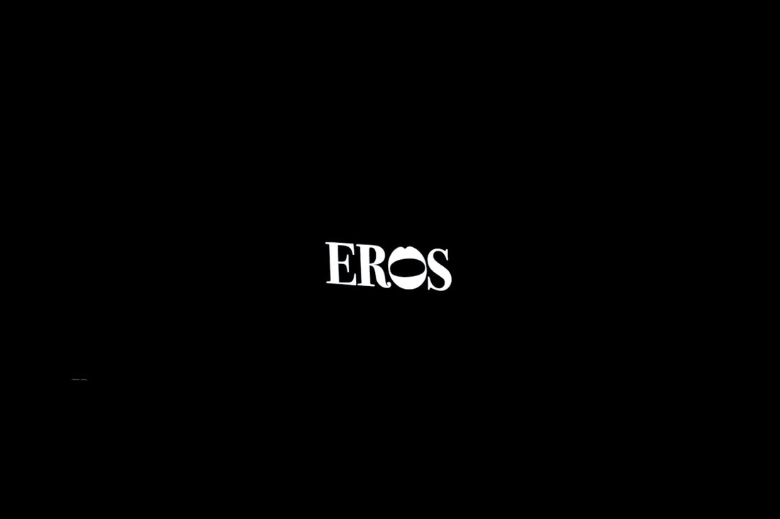 A black background with the word eros written in white