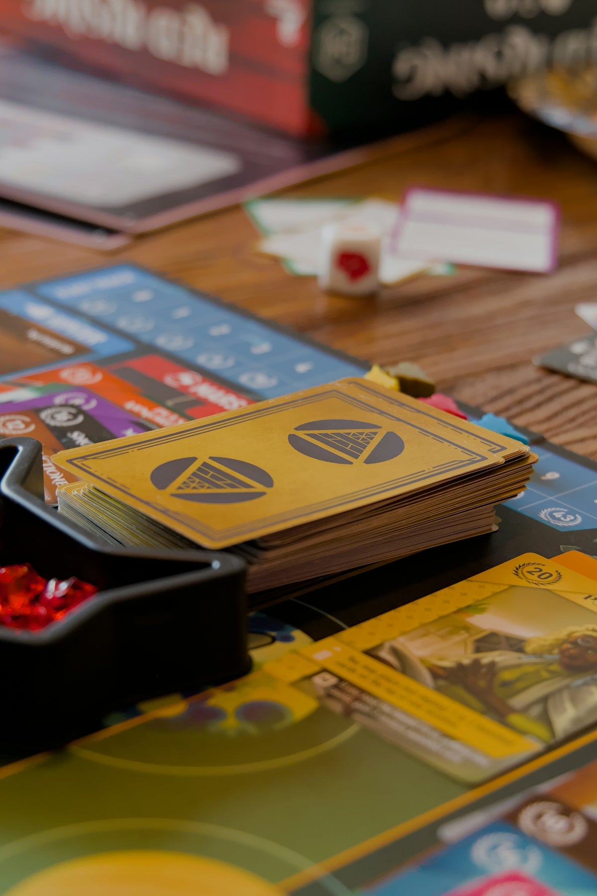A close up of a board game on a table