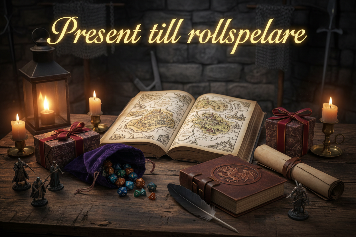 Present till rollspelare – tärningar, äventyr och tillbehör till nästa spelkväll