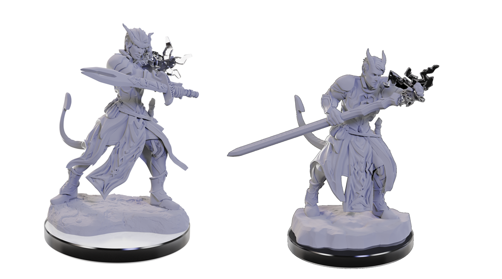 D&D Nolzur's Marvelous Miniatures: Tiefling Warlocks