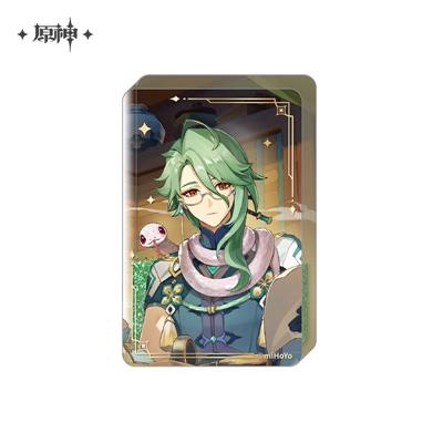 Genshin Impact - Akryl Ornament med Glitter / Quicksand Effekt - Baizhu - 55x85mm Sakami Merchandise