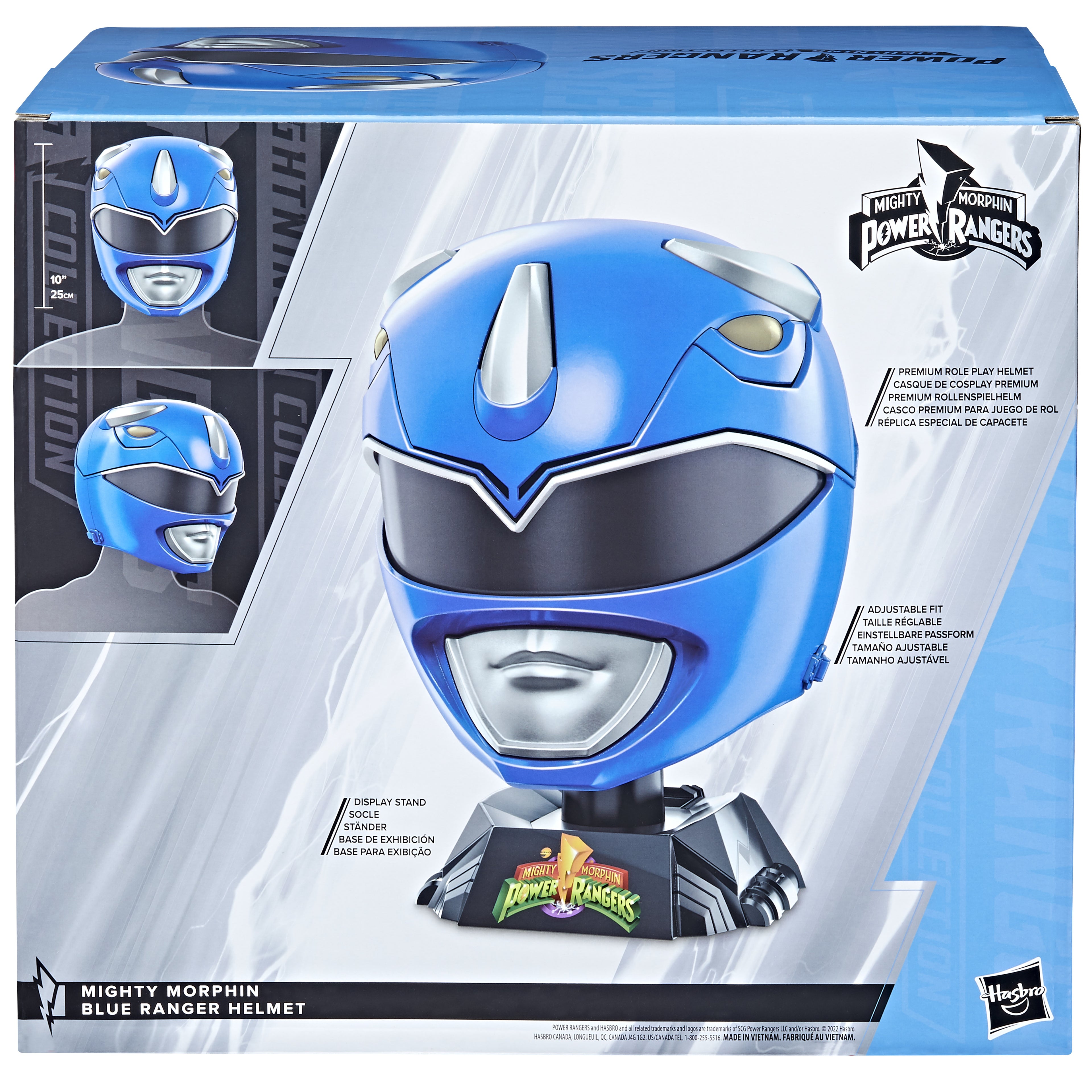 Power Rangers Lightning Collection Mighty Morphin Blue Ranger Helmet Hasbro