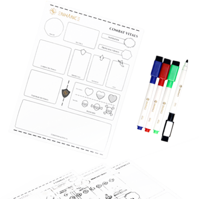 Acrylic Karaktärsblad för Dungeons and Dragons 5e Enhance Gaming