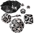 ENHANCE Tabletop RPGs 7pc Metal RPG Dice (Collector's Edition Black) Enhance Gaming