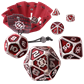 ENHANCE Tabletop RPGs 7pc Metal RPG Dice (Collector's Edition Red) Enhance Gaming
