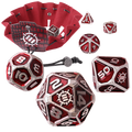 ENHANCE Tabletop RPGs 7pc Metal RPG Dice (Collector's Edition Red) Enhance Gaming