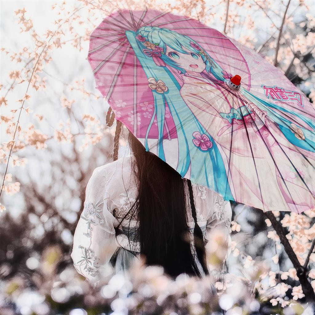 Miku Hatsune Japansk Papper Solparaply Sakami Merchandise