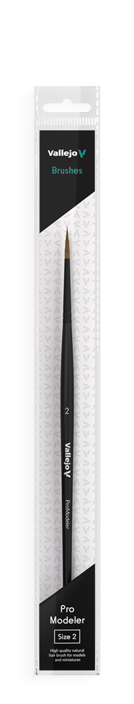 Vallejo Pro Modeler Natural Hair Round Brush No. 2 Vallejo