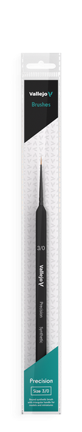 Vallejo Precision Rund Syntetborste, Triangulärt Handtag No. 3/0 Vallejo