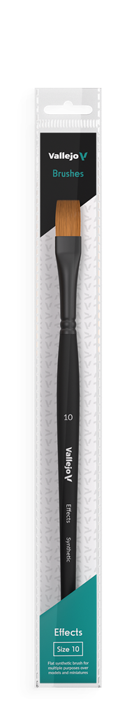 Vallejo Flat Rectangular Synthetic Brush No. 10 Vallejo