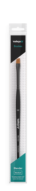 Vallejo - Flat Angled Synthetic Brush Medium Vallejo
