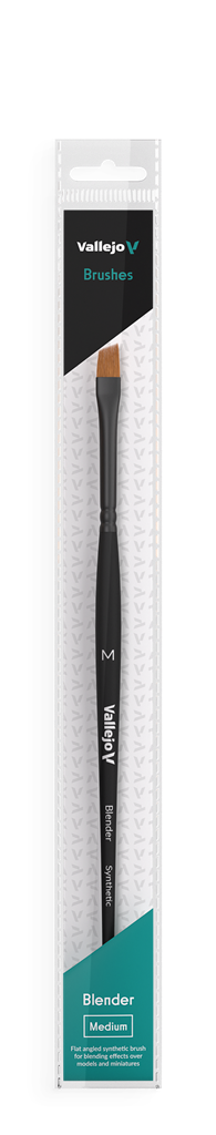 Vallejo - Flat Angled Synthetic Brush Medium Vallejo