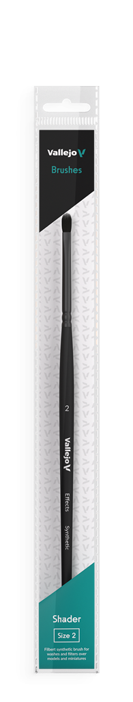 Vallejo Filbert Shader Flat Synthetic Brush No. 2 Vallejo