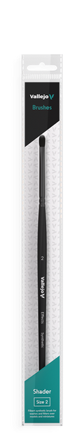 Vallejo Filbert Shader Flat Synthetic Brush No. 2 Vallejo