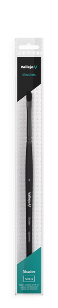 Vallejo - Filbert Shader Flat Synthetic Brush No. 4 Vallejo