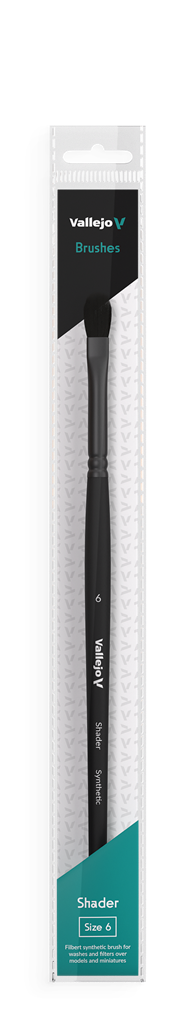 Vallejo Filbert Shader Flat Synthetic Brush No. 6 Vallejo