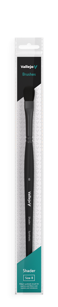 Vallejo Filbert Shader Flat Synthetic Brush No. 8 Vallejo