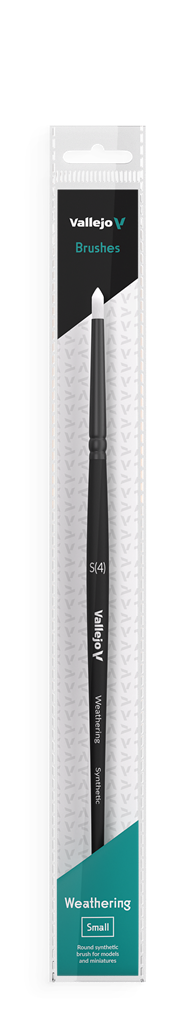 Vallejo Weathering Rund Borste - Liten Synthetic Brush Vallejo