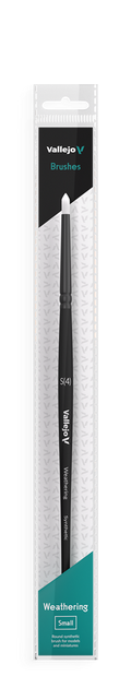 Vallejo Weathering Rund Borste - Liten Synthetic Brush Vallejo