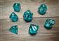 Chessex Translucent Polyhedral Teal/White 7-Die Set Chessex