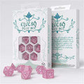 Elvish Shimmering Rosa och Vita Tärningsset Q-Workshop