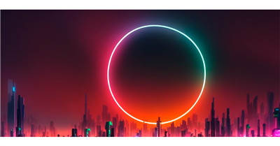 Kraken Wargames Gaming Mat - Neon Skylit Kraken Wargames