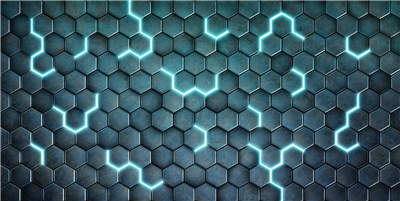 Kraken Wargames Spelmatta - Blå Hexx Kraken Wargames