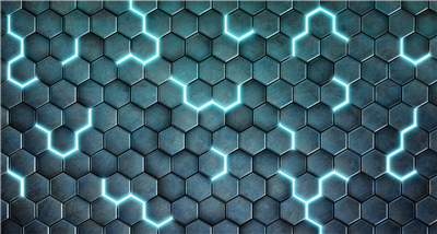 Kraken Wargames Spelmatta - Blå Hexagon Kraken Wargames