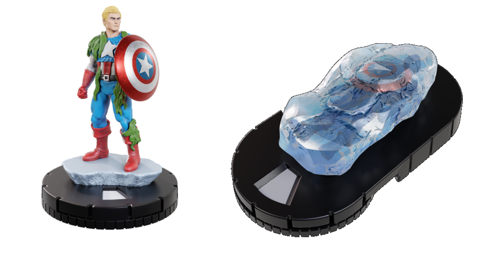 Marvel HeroClix Iconix: Captain America från Isen - EN WizKids/NECA