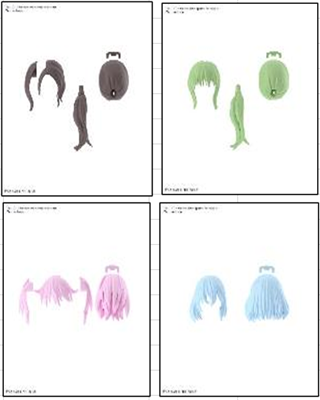 30MS OPTION HAIR STYLE PARTS Vol.9 - Alla 4 Typer Bandai