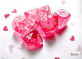 Chessex Translucent Mini-Polyhedral Pink/White 7-Die Set Chessex