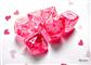 Chessex Translucent Mini-Polyhedral Pink/White 7-Die Set Chessex