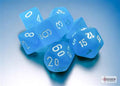 Chessex Frosted Mini-Polyhedral Caribbean Blue/White 7-Die Set Chessex