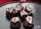 Chessex Velvet Mini-Polyhedral Set - Svart/Röd 7-Tärningsset Chessex