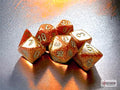Chessex Glitter Mini-Polyhedral Tärningsset i Guld/Silver Chessex