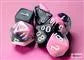 Chessex Gemini Mini-Polyhedral Black-Pink/White 7-Die Set Chessex