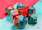 Chessex Gemini Mini-Polyhedral Red-Teal/Guld 7-Tärningsset Chessex