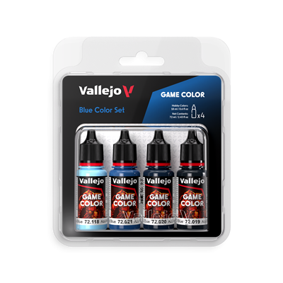 Vallejo Game Color - Blå Färgset 18 ml - 4 färger Vallejo