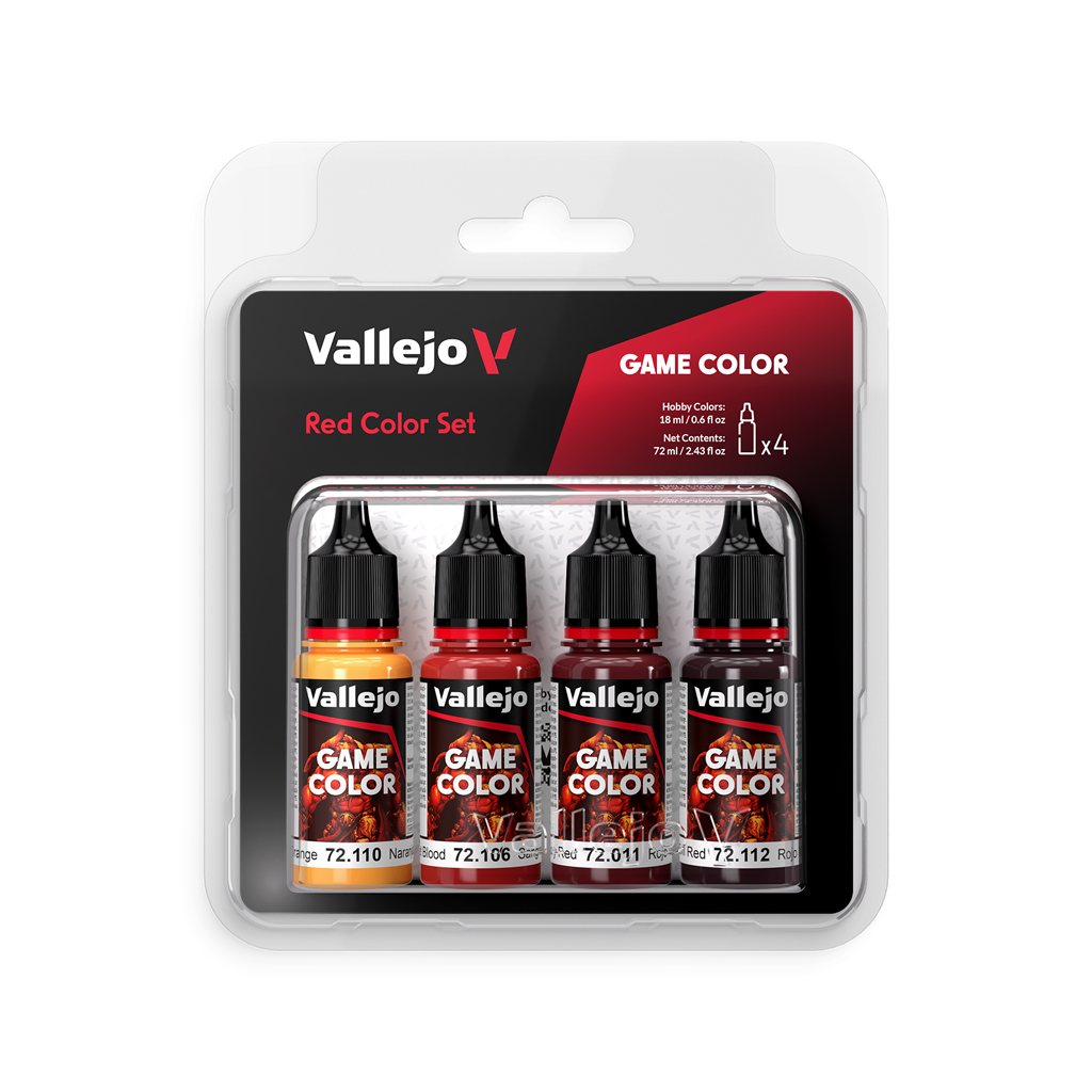 Vallejo Game Color Röd Färgset - 4 Färger 18 ml Vallejo