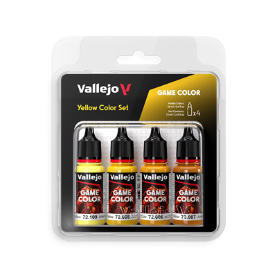 Vallejo - Game Color / 4 färger - Gul färgset 18 ml Vallejo