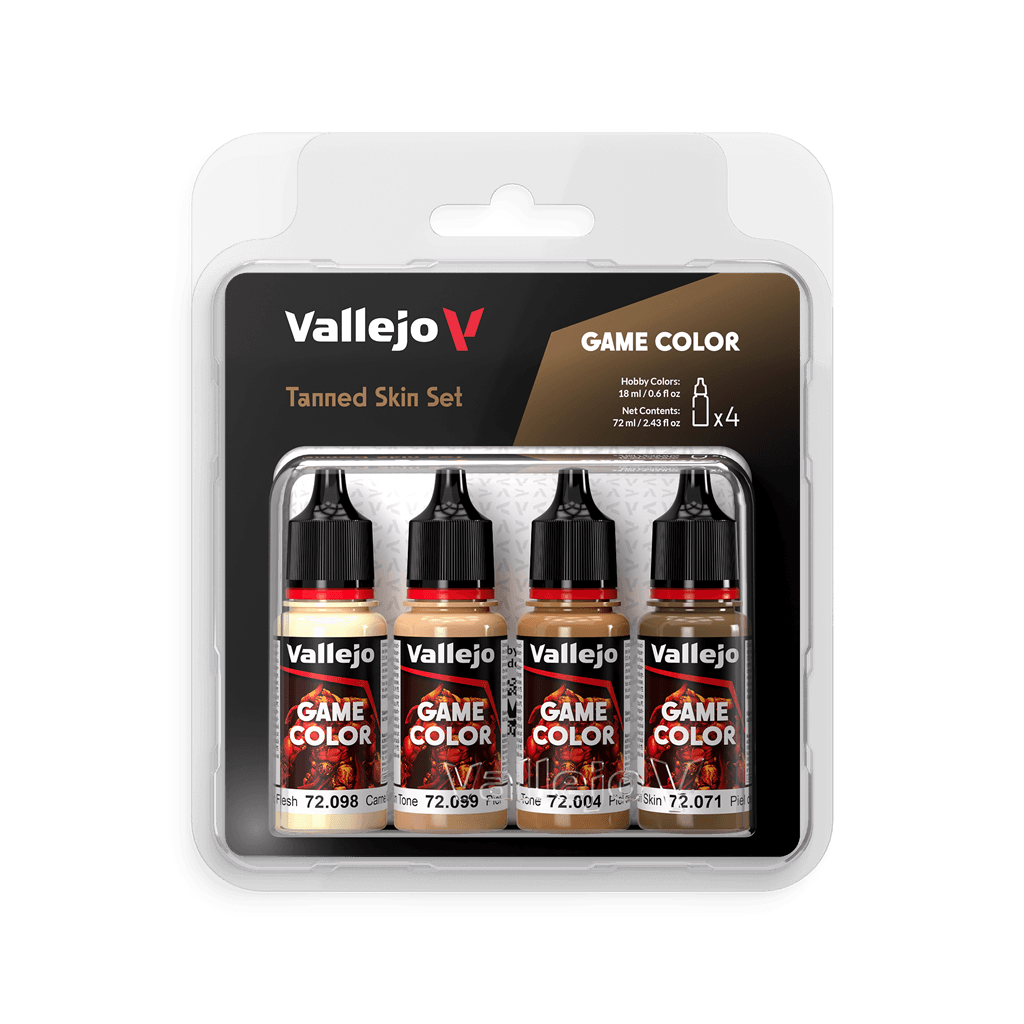 Vallejo Game Color Tanned Skin Set 18 ml - 4 färger Vallejo