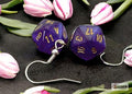 Chessex Hook Örhängen Borealis Royal Purple Mini-Poly d20 Par Chessex
