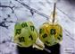 Chessex Stud Earrings Marble Green Mini-Poly d20 Pair Chessex