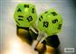 Chessex Stud Örhängen Vortex Bright Green Mini-Poly d20 Par Chessex